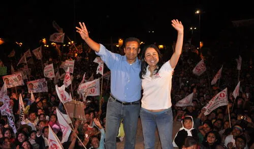 Ollanta Humala y Nadine Heredia en la campaña electoral del 2011