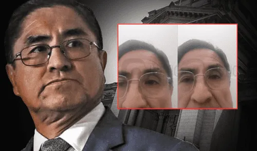 César Hinostroza durante una audiencia virtual de control de plazo de diligencias preliminares, donde cuestionó la actuación de la Fiscalía en su caso. | Composición LR. César Hinostroza, audiencia, control de plazo de diligencias preliminares, Fiscalía.