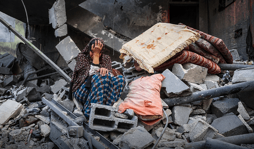 El ministerio de Salud de Hamás en la Franja de Gaza informó que el número de muertos desde el inicio de la guerra ha aumentado a 49,547. Foto: AFP