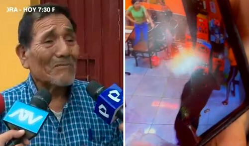 El adulto mayor cuenta que es un hombre jubilado y vive del alquiler del inmueble. Foto: composición LR Dueño de pollería donde balearon a dos mujeres en El Agustino se quiebra al revelar que es extorsionado con S/30.000: "Soy jubilado"