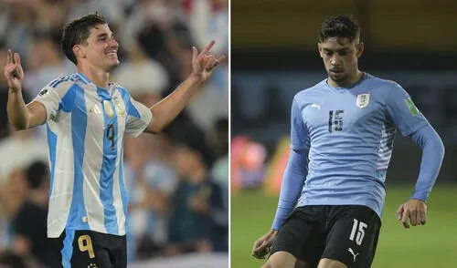 Uruguay derrotó de visita 2-0 a Argentina en el último cruce por las clasificatorias. Foto: composición LR/AFP Uruguay derrotó de visita 2-0 a Argentina en el último cruce por las clasificatorias