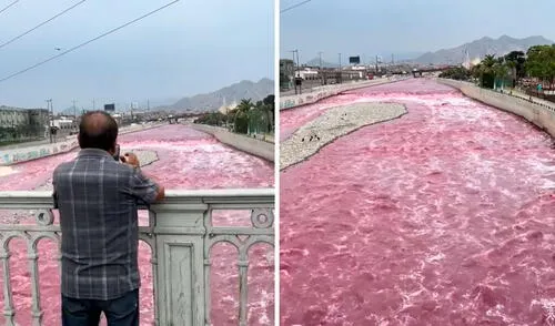 Desechos que tiñeron de rojo el río Rímac habrían salido de un colector de Sedapal, pero rechazan responsabilidad y culpan a textilera