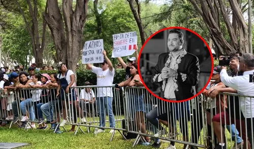 Fans piden justicia por Paul Flores. Foto: Maribel Mendo y Almendra Ruesta / URPI-LR Fans piden justicia por Paul Flores.