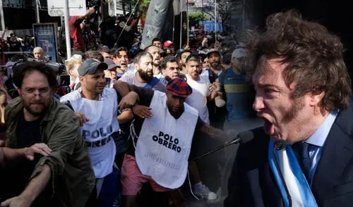Aumentan protestas cerca al congreso contra las políticas de Javier Milei en Argentina. Foto: Lr/CNN Aumentan protestas cerca al congreso contra las políticas de Javier Milei en Argentina.