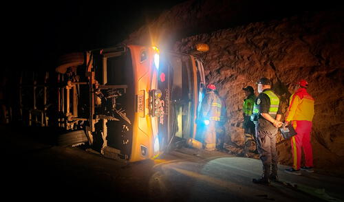 Las autoridades locales llegaron al lugar para las diligencias respectivas