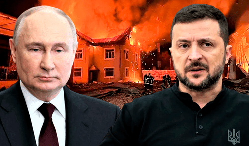 Mientras Ucrania y Rusia negocian los términos del alto el fuego parcial, continúan atacando objetivos enemigos con drones de largo alcance. Foto: Composición LR.