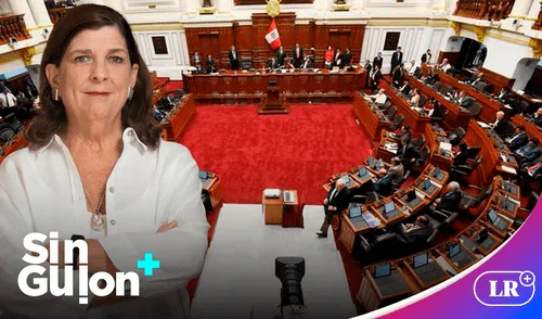 Rosa María Palacios en una nueva edición de 'Sin Guion' criticó que el actual Congreso siga blindando el Gobierno de Dina Boluarte y al ministro del Interior, Juan José Santiváñez | Composición: Ariana Espinoza / Foto: LR. RMP hoy RMP Dina Boluarte Congreso