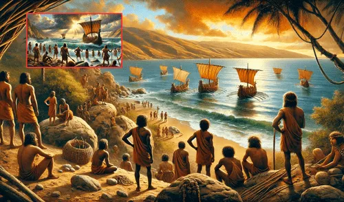 Un reciente estudio indica que un grupo de cazadores-recolectores europeos cruzó el mar Mediterráneo hasta llegar al continente africano. Foto: composición LR/chatgpt Un reciente estudio indica que un grupo de cazadores-recolectores europeos cruzó el mar Mediterráneo hasta llegar al continente africano. Foto: composición LR/chatgpt