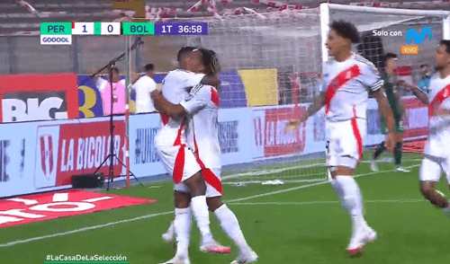 Perú abrió el marcador tras una gran jugada colectiva. Foto: Movistar Deportes Perú abrió el marcador tras una gran jugada colectiva
