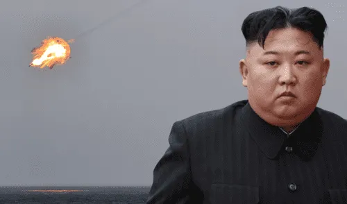 Corea del Norte realiza prueba de misiles antiaéreos con Kim Jong-un presente.