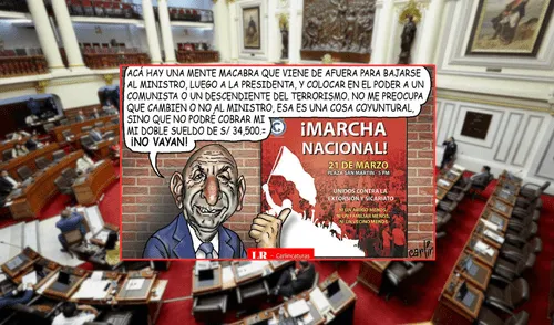 José Cueto minimiza la crisis de inseguridad y acusa una "mente macabra" de pedir renuncia de Santiváñez. | Composición LR.. José Cueto minimiza la crisis de inseguridad y acusa una "mente macabra" de pedir renuncia de Santiváñez.