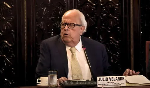 Julio Velarde, presidente del Banco Central de Reserva del Perú, en el primer reporte de inflación 2025.