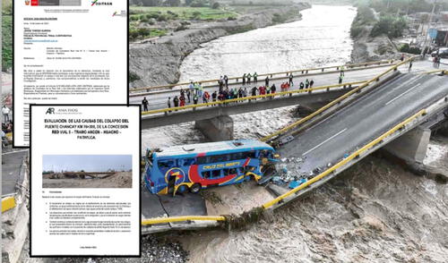 Ositrán presentó resultados de ingenieros que analizaron colapso de puente Chancay.