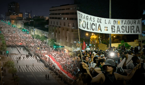 Miles de personas llegaron para marchar contra la delincuencia. Foto: Difusión/Miguel Velasquez Marcha contra la delincuencia