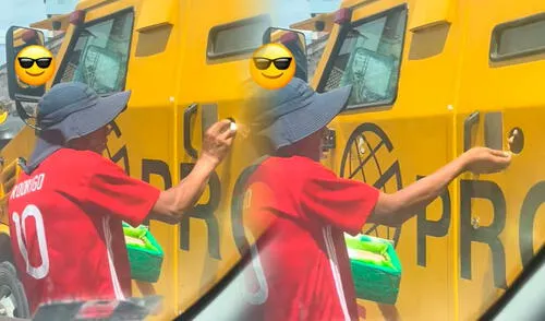 Con el intenso calor, hasta los trabajadores de la empresa de caudales no se resistieron a un sabroso marciano.