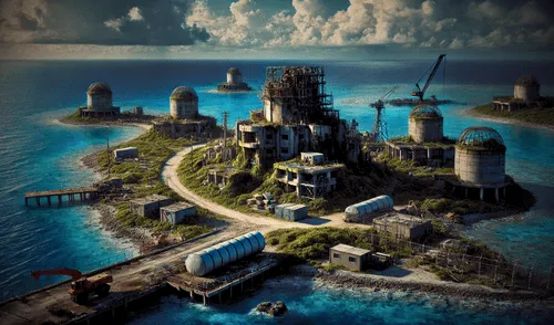 Estados Unidos planea una base militar en una isla del Pacífico como parte del megaproyecto Rocket Cargo Vanguard.