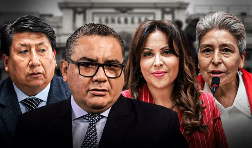 Juan José Santiváñez fue censura por el Congreso. 31 congresistas votaron en contra y abstención. 12 pidieron licencia. Foto: Composición/LR Juan José Santiváñez, Congreso