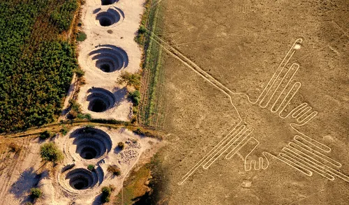 Acueductos de Nazca siguen abasteciendo de agua a agricultores en plano 2025. Foto: composición LR/Andina/difusión Acueductos de Nazca