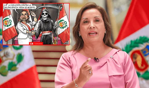 Carlincatura de hoy sobre Dina Boluarte. Foto: Composición/LR Dina Boluarte