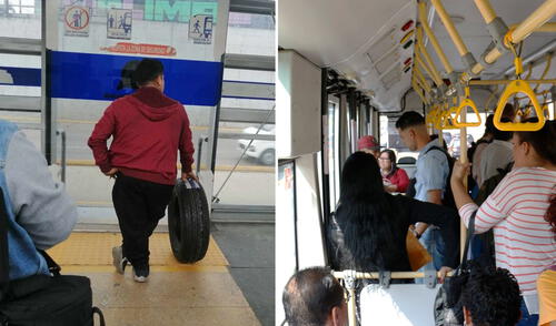 Captan a pasajero con llanta en el Metropolitano y ATU responde: "¡Así no, hay medidas permitidas!"