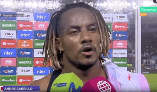 André Carrillo fue uno de los mejores en la derrota de Perú ante Venezuela. Foto: Movistar Deportes André Carrillo sobre arbitraje en el Perú vs Venezuela