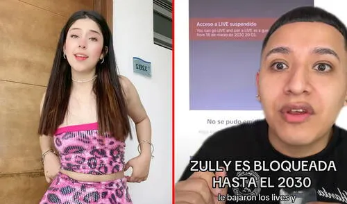 Bloquean cuenta de Zully hasta el 2030 en TikTok: influencer peruana quedó en shock