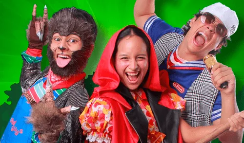 Caperucita busca ser estrella de rock, el lobo anhela ser bailarín y el cazador persigue el éxito.