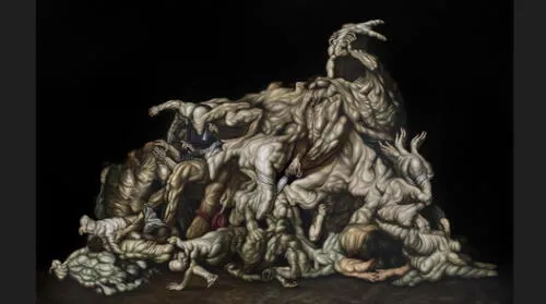 “Masacre” de Rafael Pascuale. Metáfora de la violencia y deshumanización. Imagen: MAC. “Masacre” de Rafael Pascuale. Metáfora de la violencia y deshumanización. Imagen: MAC.