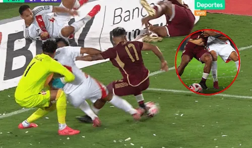 Revelan desconocidas fotos de la falta de Carlos Zambrano en el Perú vs Venezuela