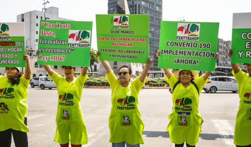 Trabajadoras del Hogar en Perú tienen derecho a feriado remunerado los 30 de marzo. Foto: Fenttrahop Trabajadoras del Hogar en Perú tienen derecho a feriado remunerado los 30 de marzo