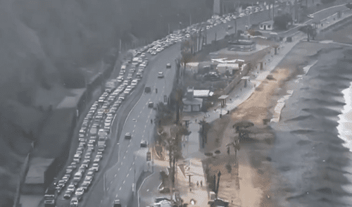 Congestión en la Costa Verde por cierre bajada de Armendáriz y reinicio de obras del Corredor Turístico Miraflores-Barranco. Foto: Canal N