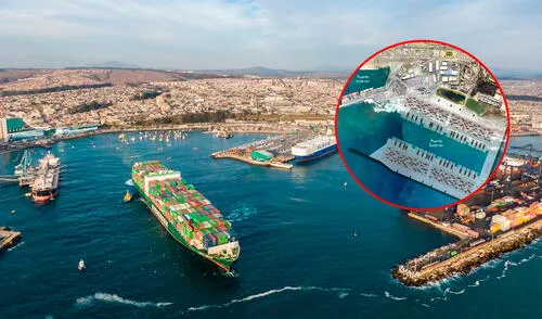 Puerto Exterior complementará a un importante terminal marítimo en Chile. Foto: Composición LR/Andina. Puerto Exterior complementará a un importante terminal marítimo en Chile.