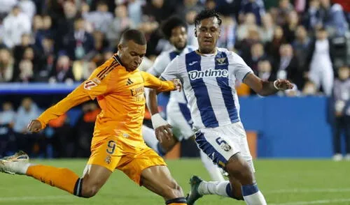 En su anterior partido por liga, Real Madrid goleó 3 a 0 en su visita a Leganés, que contó con Renato Tapia. Foto: AFP En su anterior partido por liga, Real Madrid goleó 3 a 0 en su visita a Leganés, que contó con Renato Tapia.