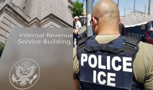 El IRS y el ICE podrían pactar un acuerdo que cambiaría la protección de datos fiscales de inmigrantes en Estados Unidos, por medio de la verificación de nombres y direcciones de indocumentados. Foto: lr Composición/AFP/EFE.