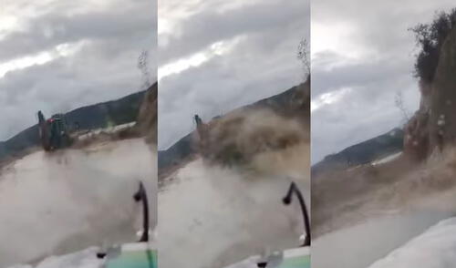 Municipalidad de Celendín decidió cerrar el tramo de la carretera tras el accidente. Foto: composición LR/difusión Municipalidad de Celendín decidió cerrar el tramo de la carretera tras el accidente.