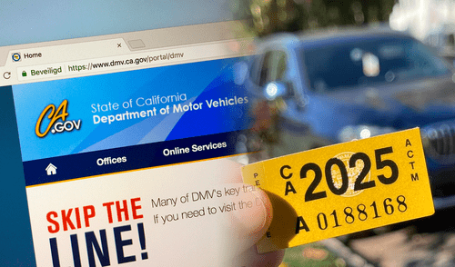 El DMV en California brinda opciones fáciles para registrar tu vehículo. Foto: Composición LR