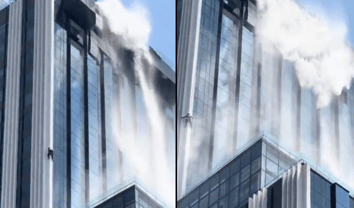 Tras el terremoto en Myanmar (Birmania), se activaron protocolos de emergencia y se solicitó ayuda internacional. Foto: composición LR/X/difusión. Trabajador quedó colgado en pleno terremoto mientras limpiaba ventanas de un edificio en Tailandia