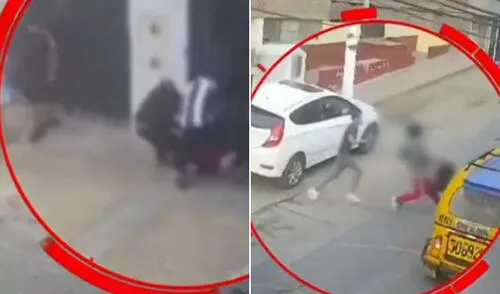 Vecinos de San Juan de Miraflores exigen acciones contra la violencia en la calle Pedro Silva. Foto: composición LR/captura ATV La ‘calle del terror’ en San Juan de Miraflores: escolares son golpeados por delincuentes tras salir del colegio