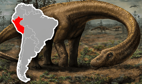 El 'Titanosaurio de Bagua' formaba parte de la familia de los saurópodos, dinosaurios herbívoros y terrestres. Foto: Composición LR/Dreamstime/Larazon. El 'Titanosaurio de Bagua' formaba parte de la familia de los saurópodos, dinosaurios herbívoros y terrestres.