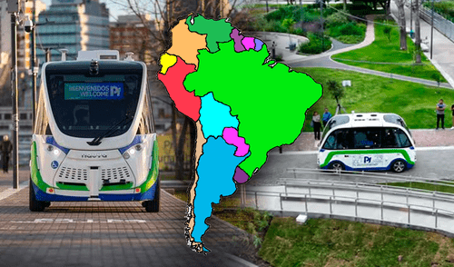 Este nuevo medio de transporte funciona de manera completamente eléctrica y representa un paso clave hacia un futuro más ecológico. Foto: Composición LR/La Nación. El colectivo de este país no necesita conductor y es de los transportes públicos más modernos de Sudamérica