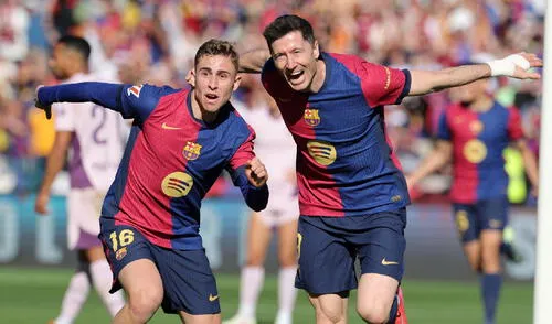 Fermín López y Robert Lewandowski