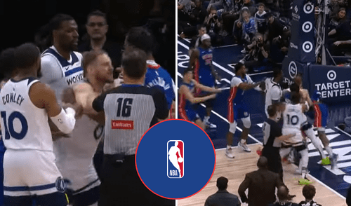 Un altercado fuerte ocurrió en pleno partido de la temporada regular de la NBA entre los Detroit Pistons y los Minnesota Timberwolves. Foto: composición LR/YouTube