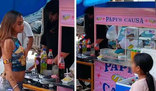 En las imágenes de TikTok se ve cómo la comerciante no solo prepara la comida, sino que también mueve los pies y la cintura con soltura.