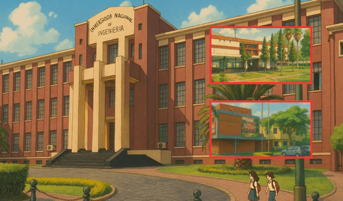 Así luce la UNI al estilo del Studio Ghibli, según la Inteligencia Artificial