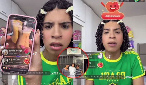 Valentino aprovechó su live en TikTok para responder a usuaria que criticó cevichería de su madre en Ventanilla. Foto: composición LR/TikTok Valentino , tiktok, live tiktok, cevichería