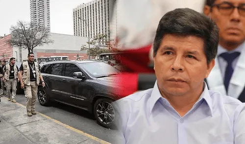 Vehículo, conocido como cofre presidencial, que traslado a Pedro Castillo y su familia. Foto: Composición/LR Pedro Castillo