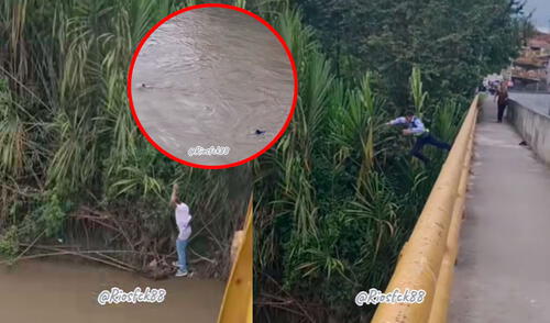 El delincuente, con pocas opciones a mano y ya acorralado por el agente, decide saltar al río, confiando en que las aguas le otorgarían una oportunidad para escapar.