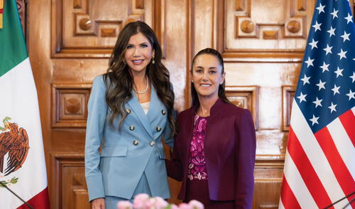 Sheinbaum y Noem se reunieron durante casi dos horas. Foto: X de Kristi Noem