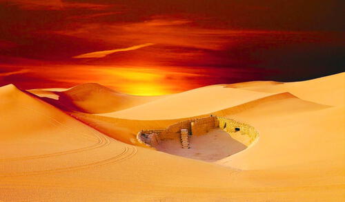 Descubren oasis en el caluroso desierto de Arabia Saudita. Foto: CNN Descubren oasis en el caluroso desierto de Arabia Saudita.