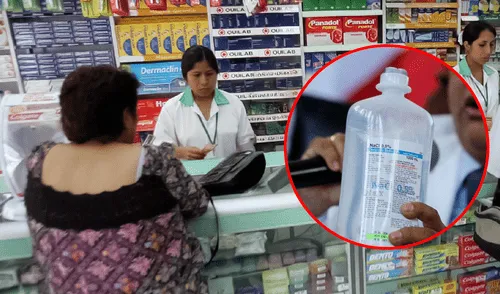 Boticas y farmacias reportan desabastecimiento de suero fisiológico en el Perú. Foto: LR Boticas y farmacias reportan desabastecimiento de suero fisiológico en el Perú. Foto: LR